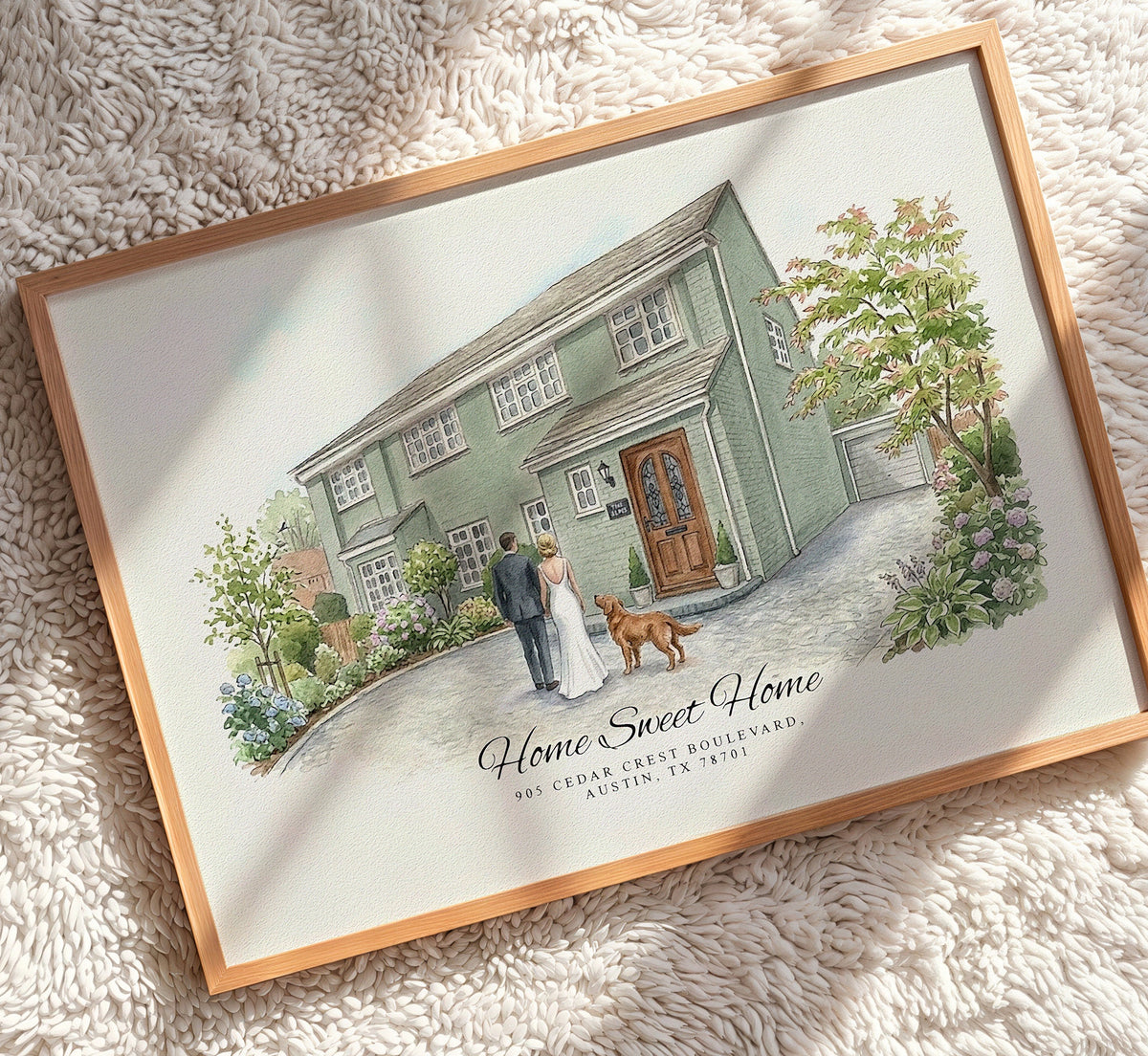 Custom Watercolor House Portrait from Photo – Personalized Digital Artwork