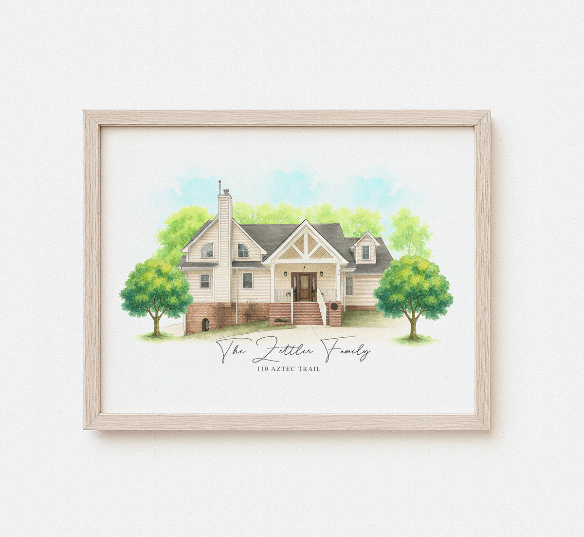 Custom home exterior showcasing a personalized house design with elegant architecture and modern features.