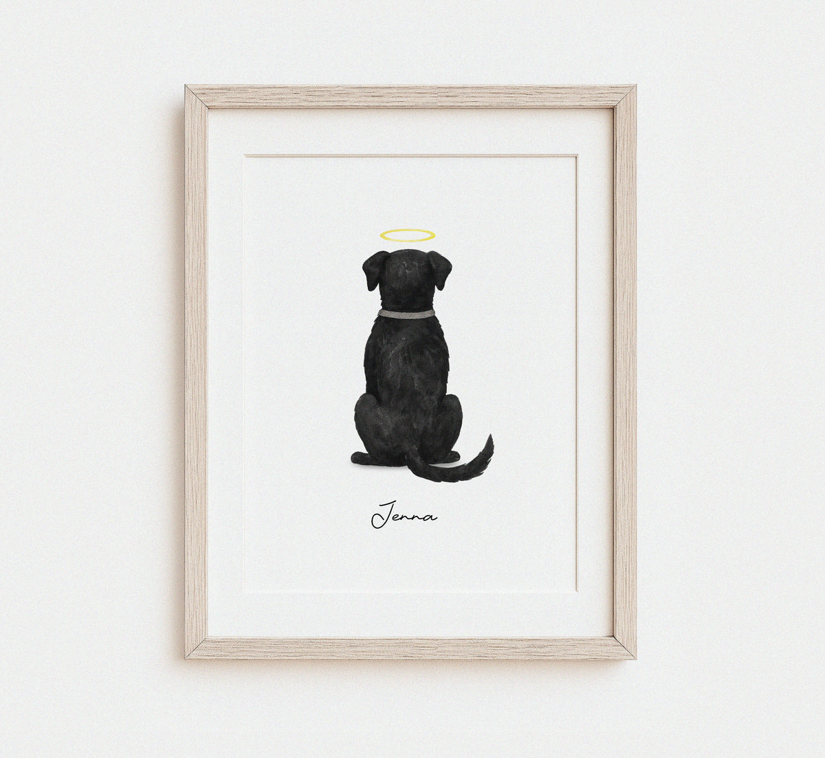 Back-View Watercolor Pet Portrait