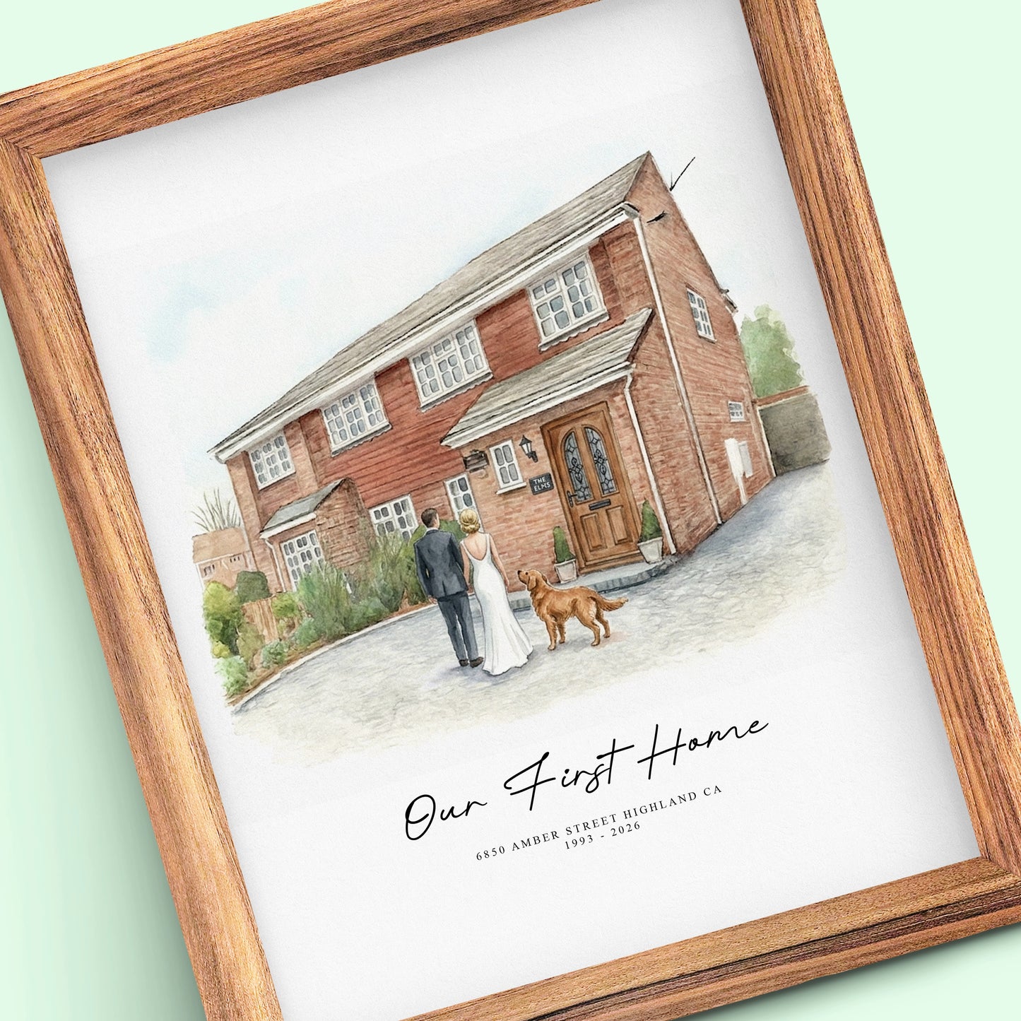 Custom Watercolor House Portrait — Digital Artwork