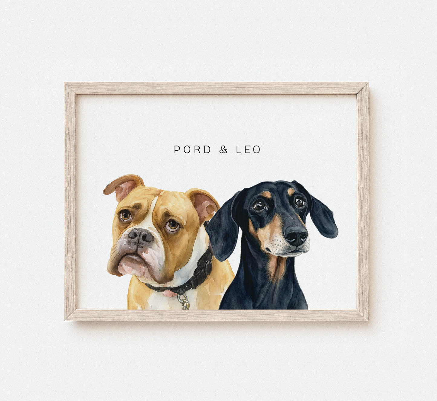 Custom Multi-Pet Portrait — 2 or 3 Pets Together