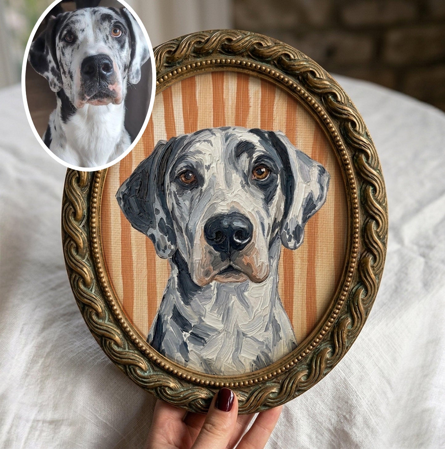 Custom Oil Painting Pet Portrait from photo  - Digital file only