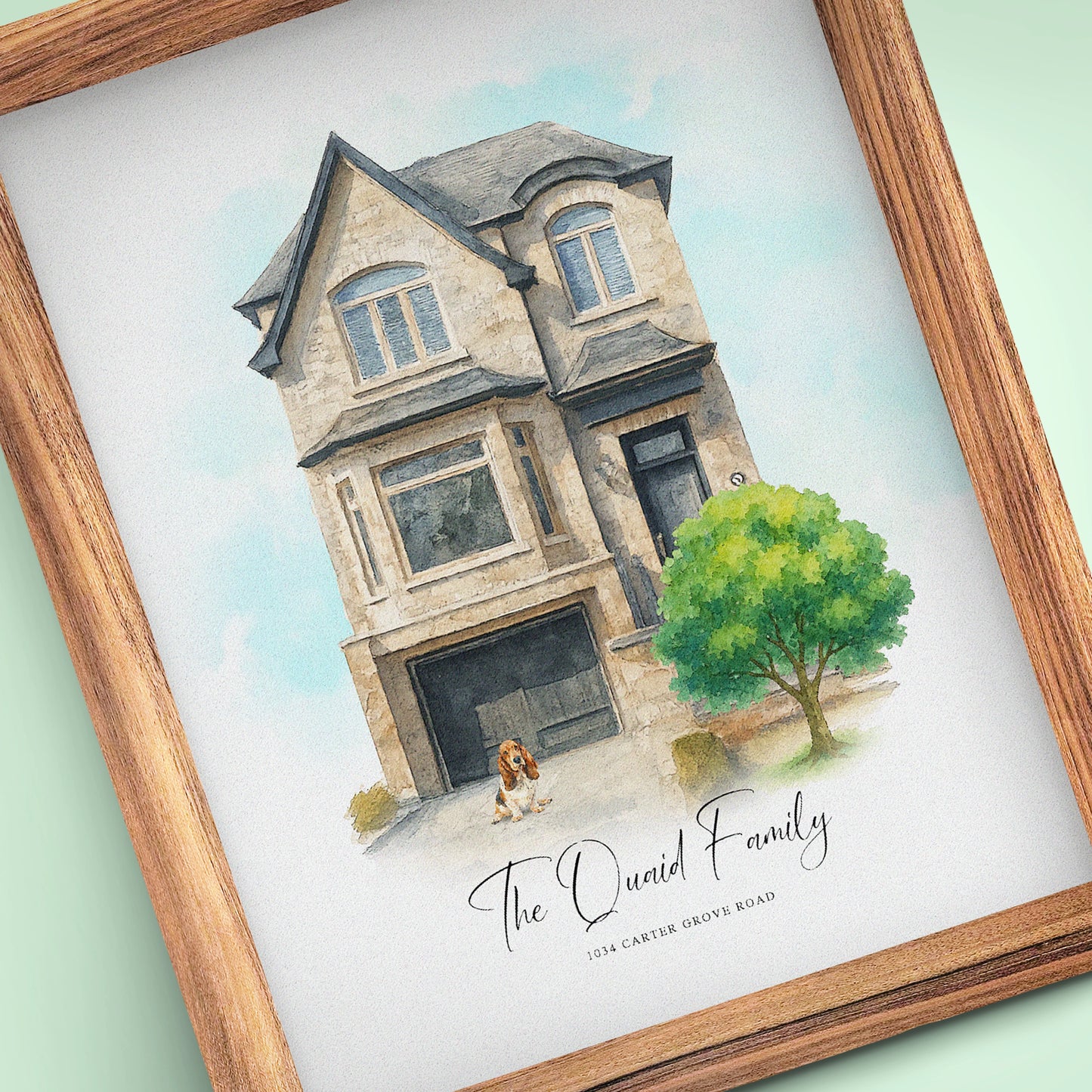 Custom Watercolor House Portrait — Digital Artwork