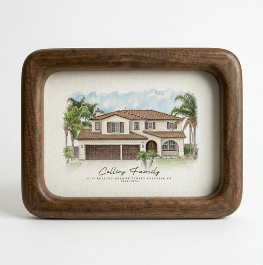 Custom Watercolor House Portrait from Photo – Personalized Digital Artwork