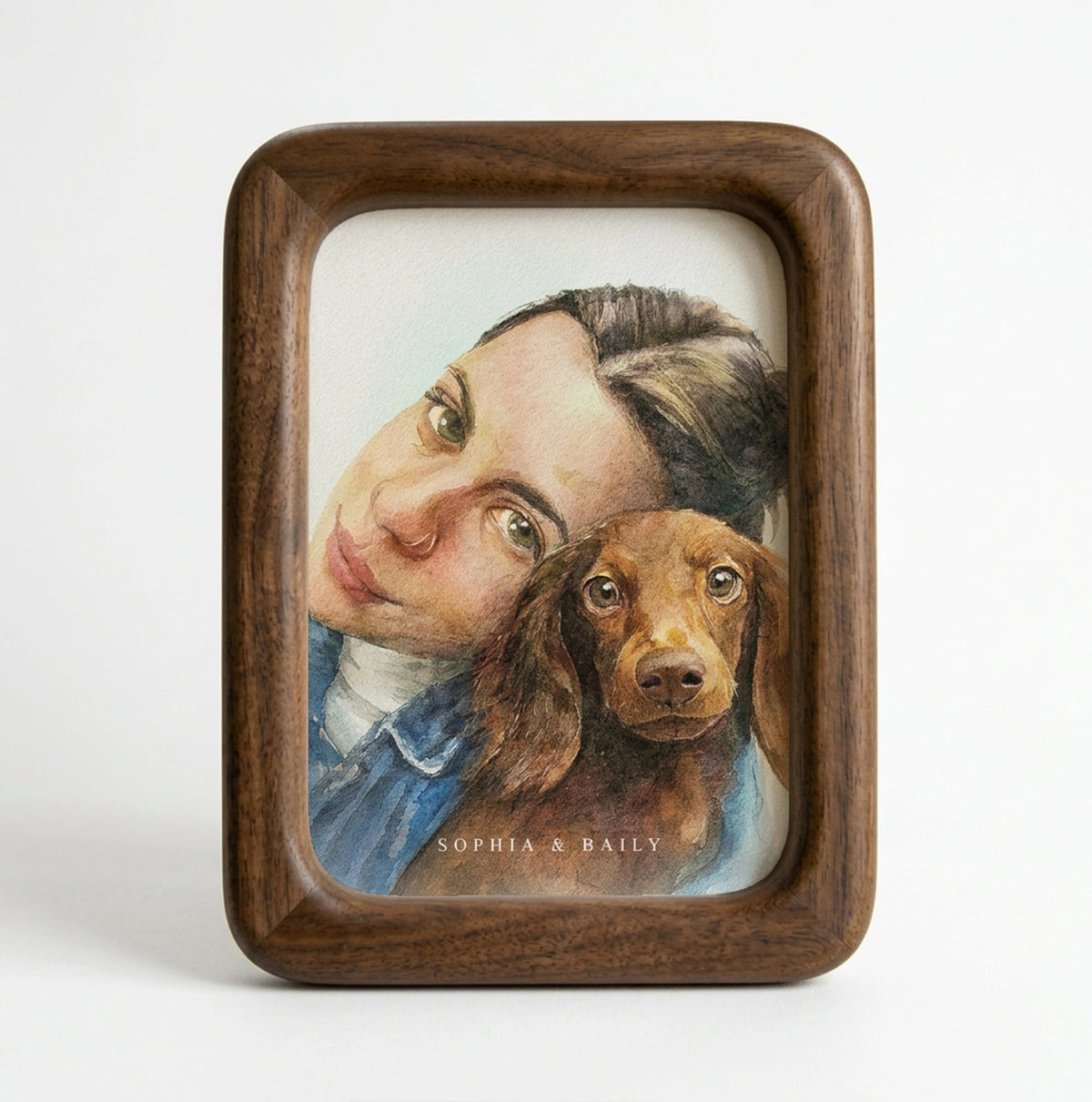 Custom Pet and Owner Portrait from Photo – Personalized Digital Artwork