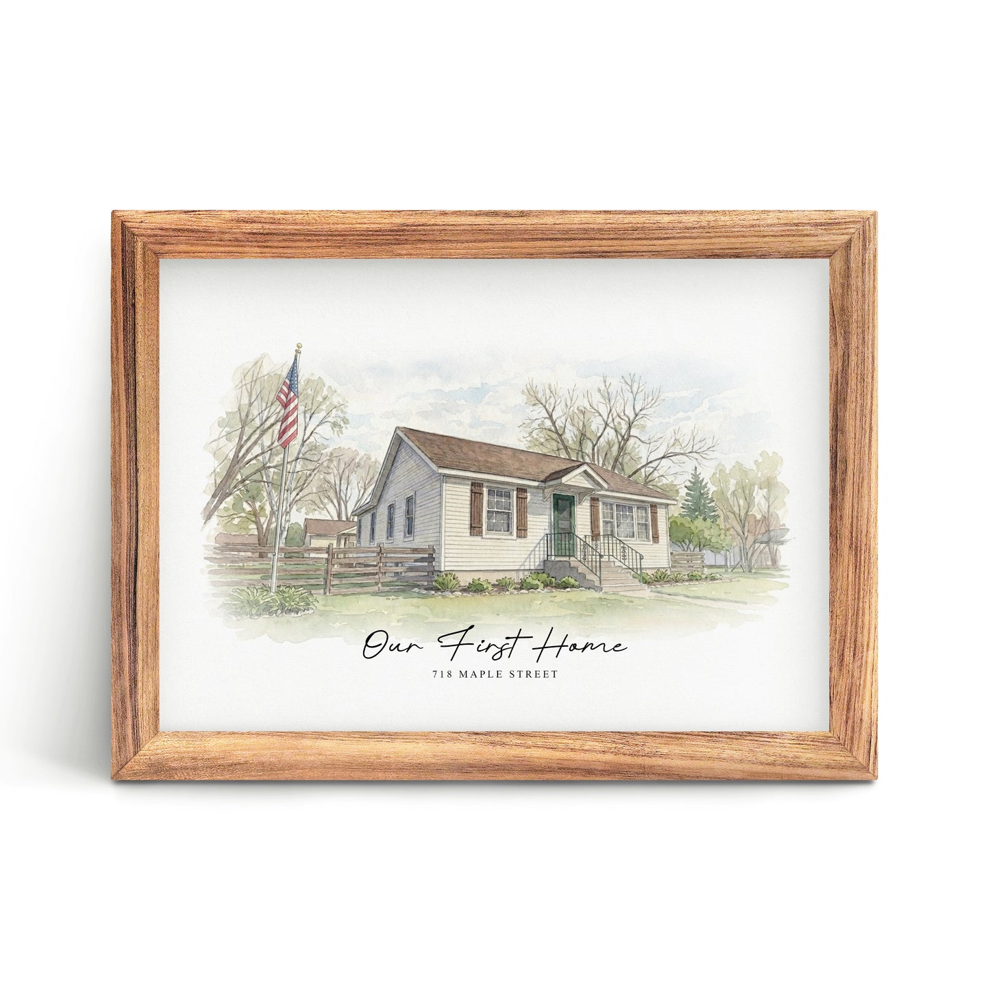 Custom Watercolor House Portrait — Digital Artwork
