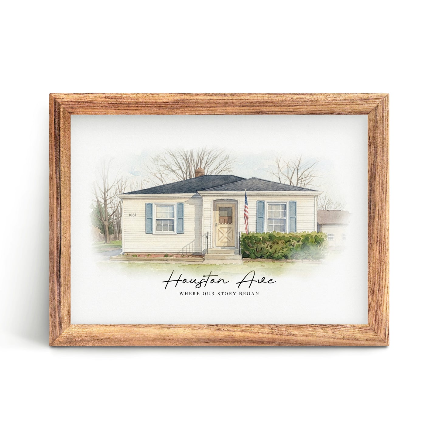 Custom Watercolor House Portrait — Digital Artwork