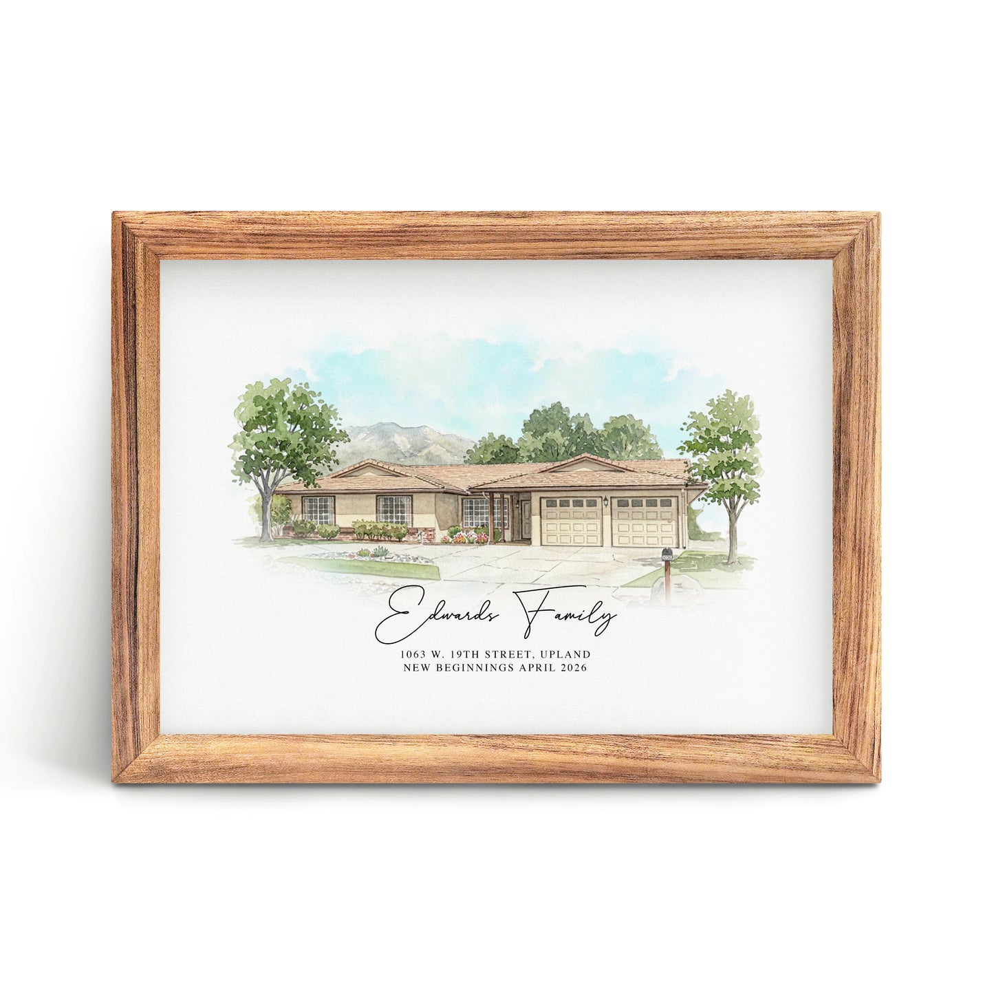 Custom Watercolor House Portrait — Digital Artwork