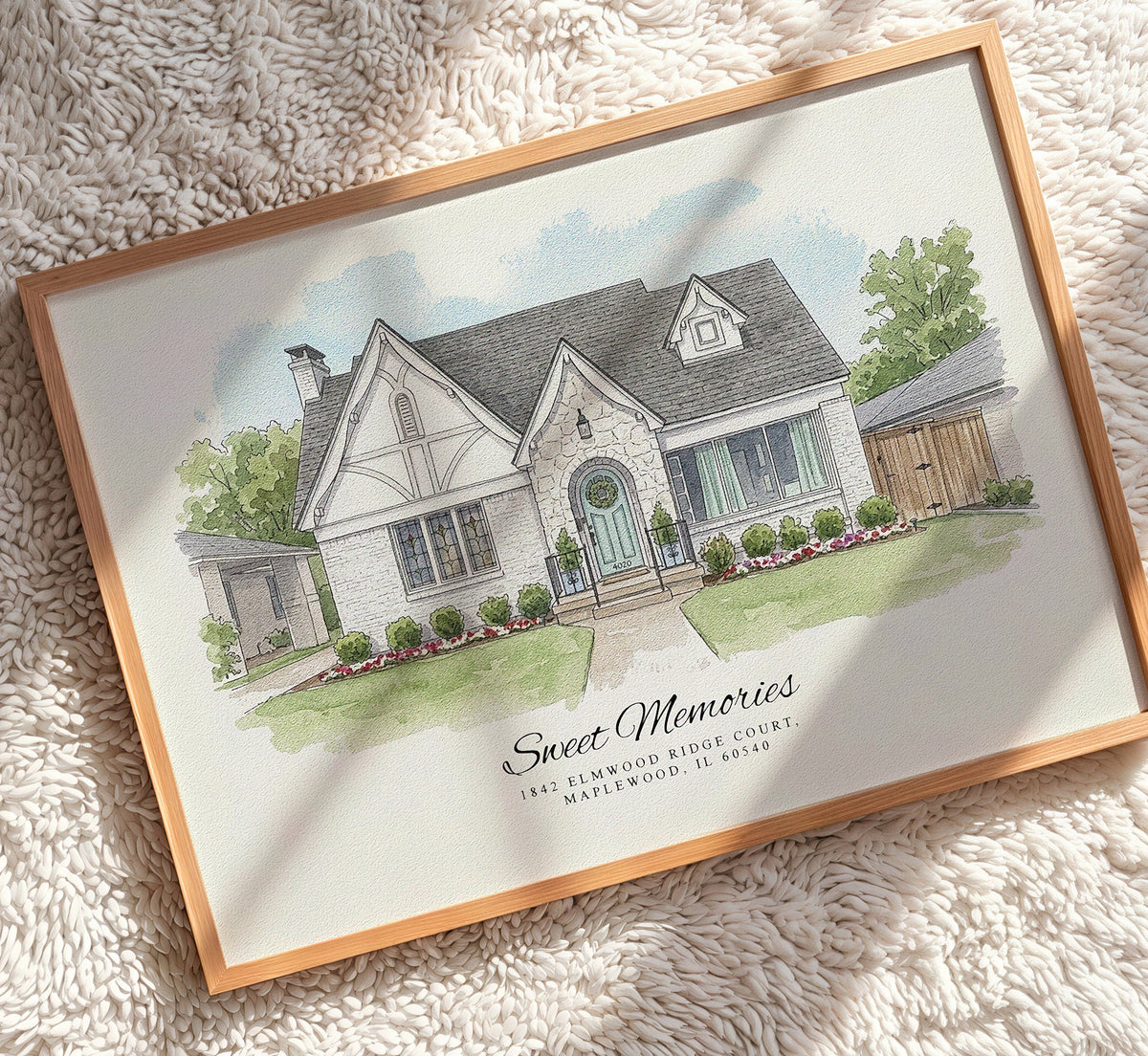 Custom Watercolor House Portrait from Photo – Personalized Digital Artwork