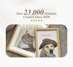 Back-View Watercolor Pet Portrait