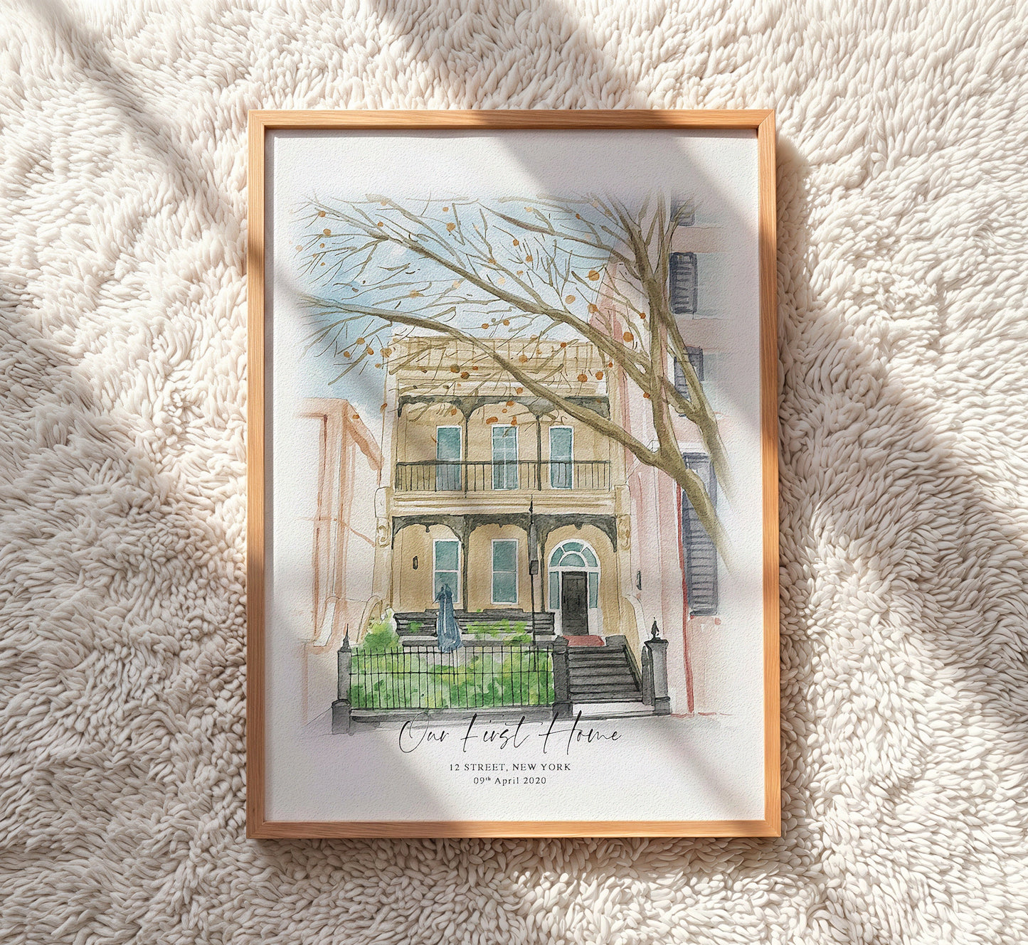 Custom Watercolor House Portrait — Digital Artwork