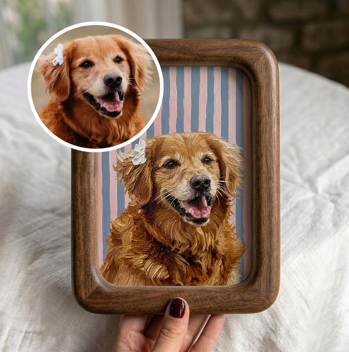 Custom Dog Portrait from Photo – Personalized Digital Artwork