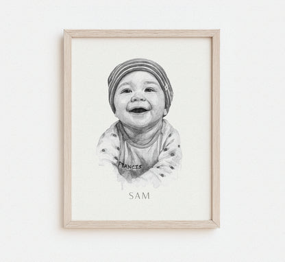 Human Watercolor Portrait