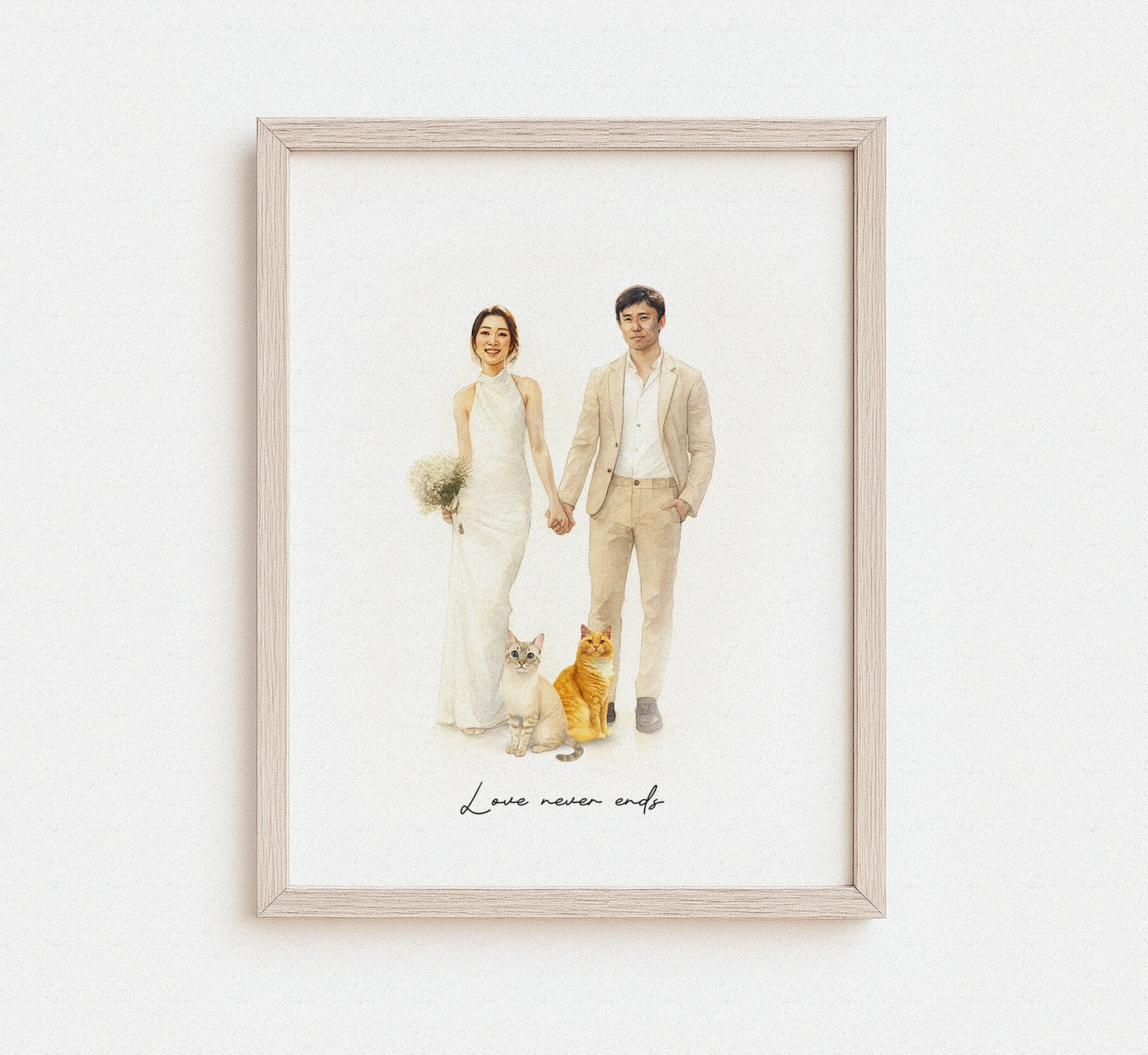 Watercolor Pet & Owner Illustration – Personalized Gift for Animal Lovers