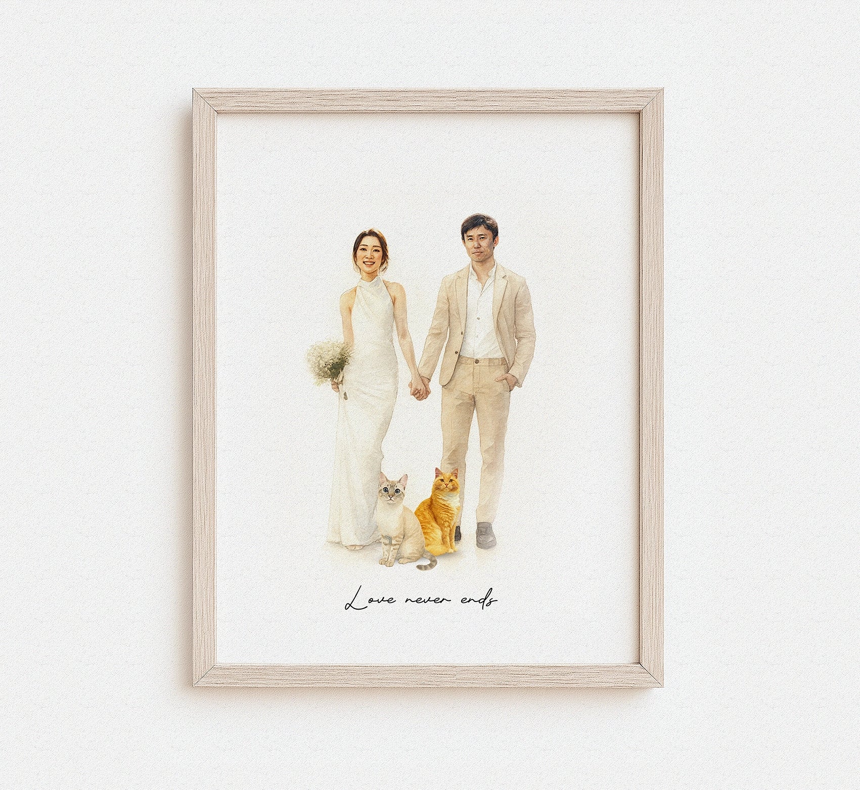 Watercolor Pet & Owner Illustration – Personalized Gift for Animal Lovers