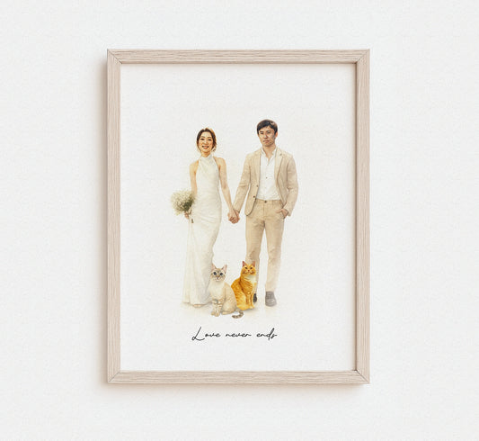 Watercolor Pet & Owner Illustration – Personalized Gift for Animal Lovers