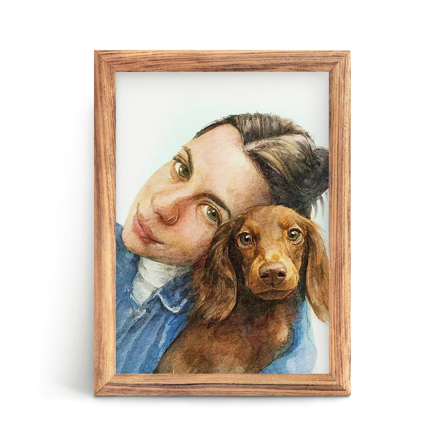 Custom Pet & Owner Portrait — Digital Artwork