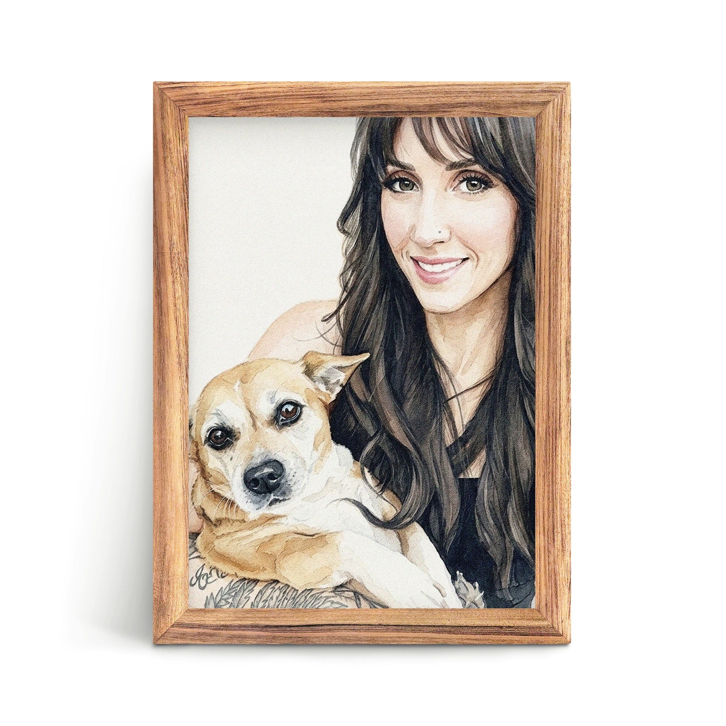 Custom Pet & Owner Portrait — Digital Artwork