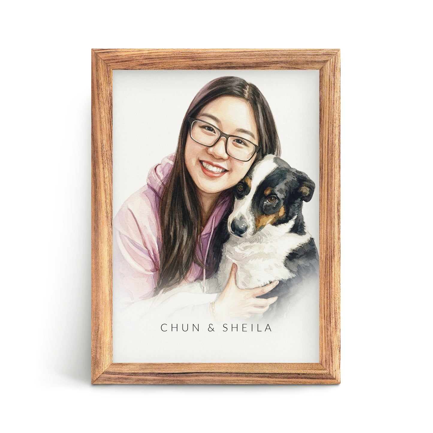 Custom Pet & Owner Portrait — Digital Artwork
