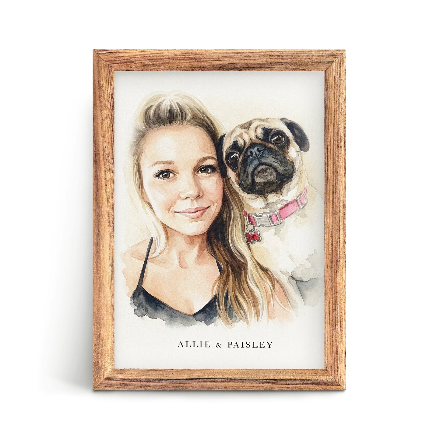 Custom Pet & Owner Portrait — Digital Artwork