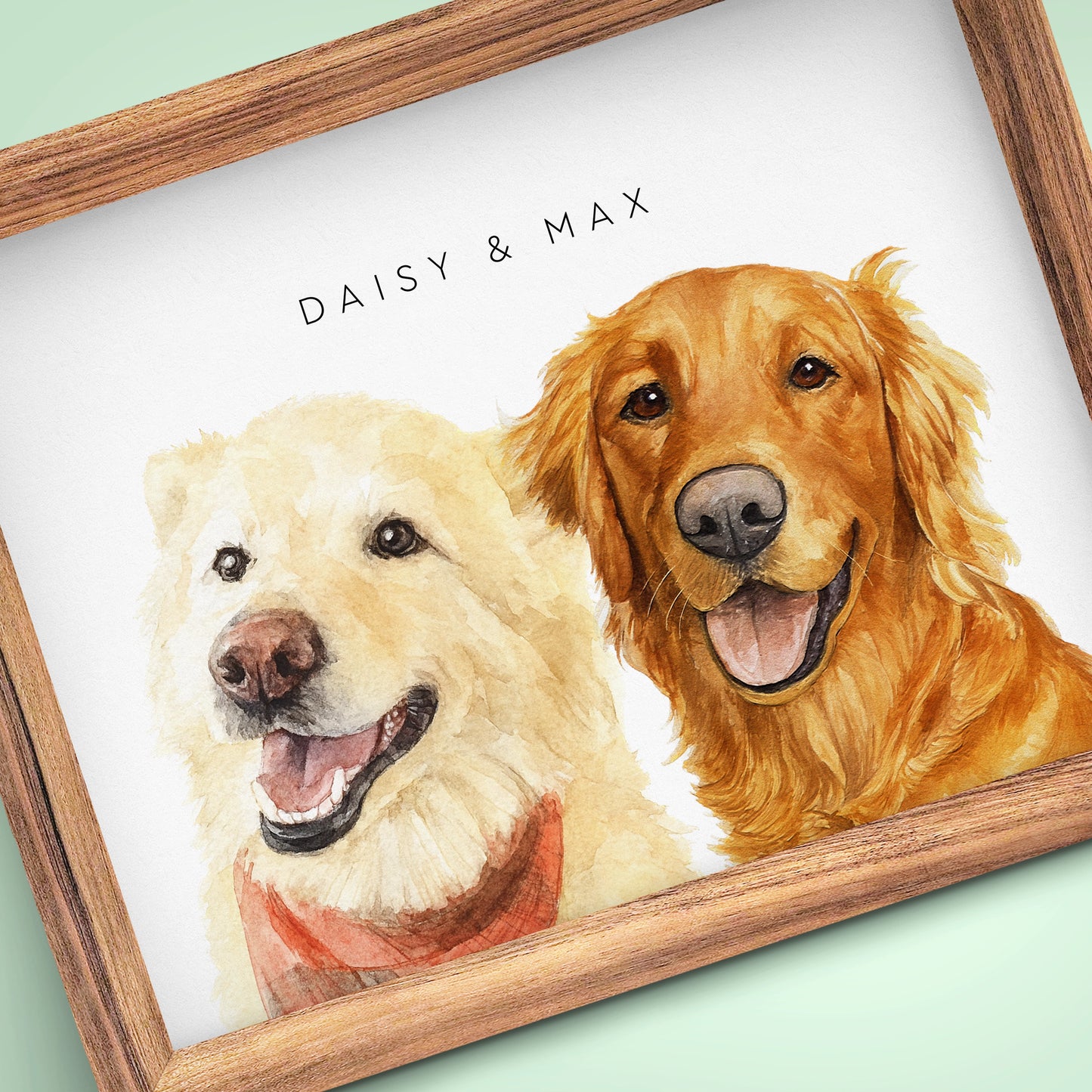 Custom Multi-Pet Portrait — 2 or 3 Pets Together