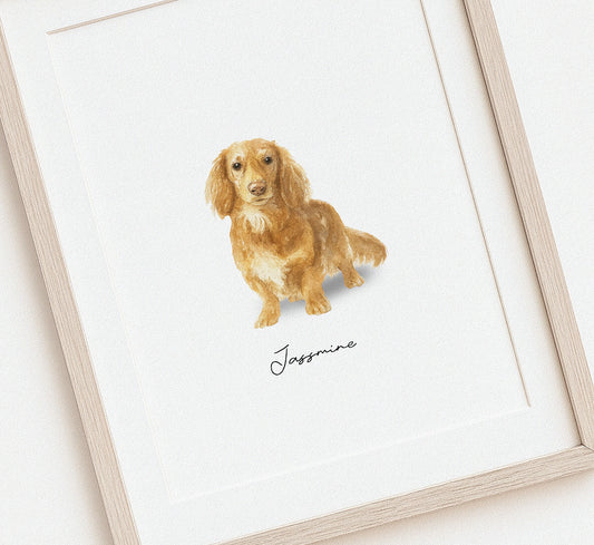 Mini watercolor pet portrait