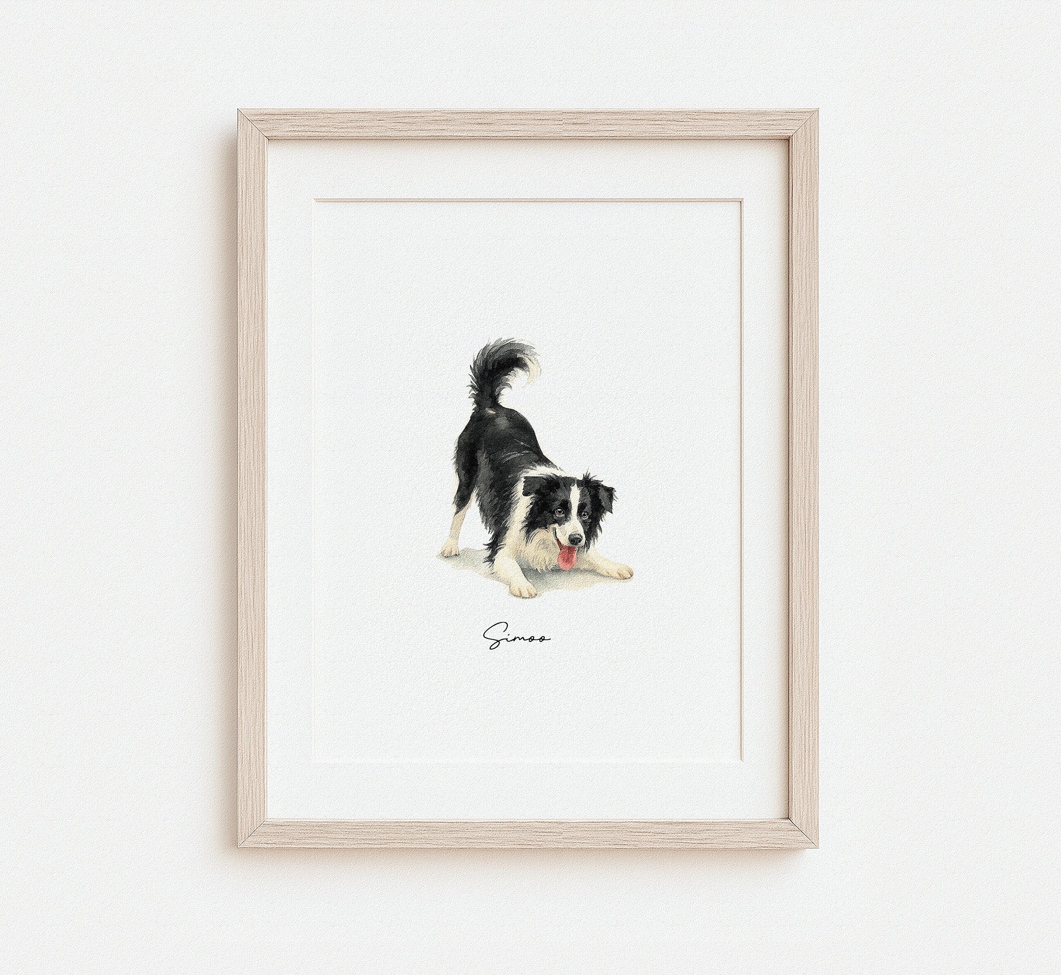 Mini watercolor pet portrait