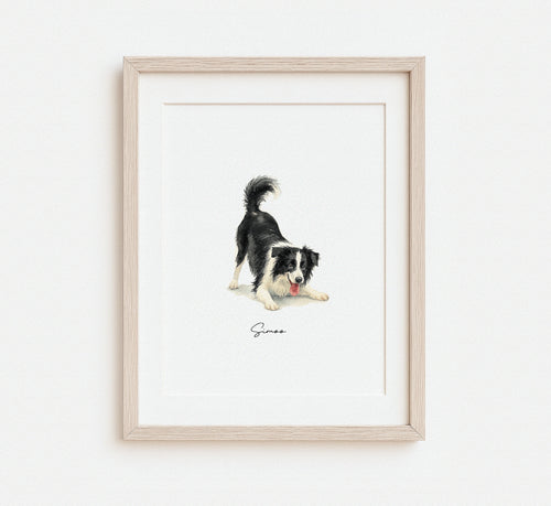 Mini watercolor pet portrait