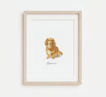 Mini watercolor pet portrait