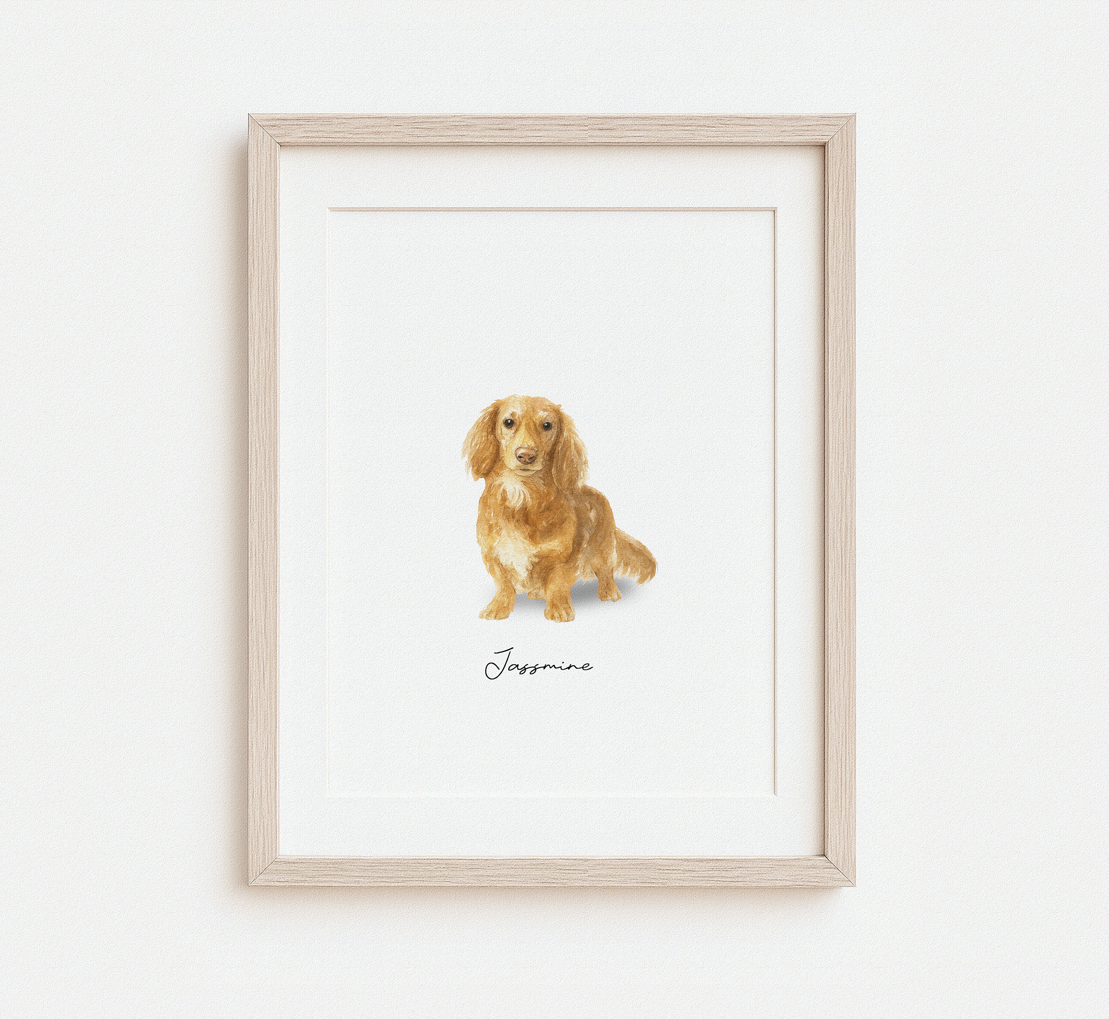 Mini watercolor pet portrait