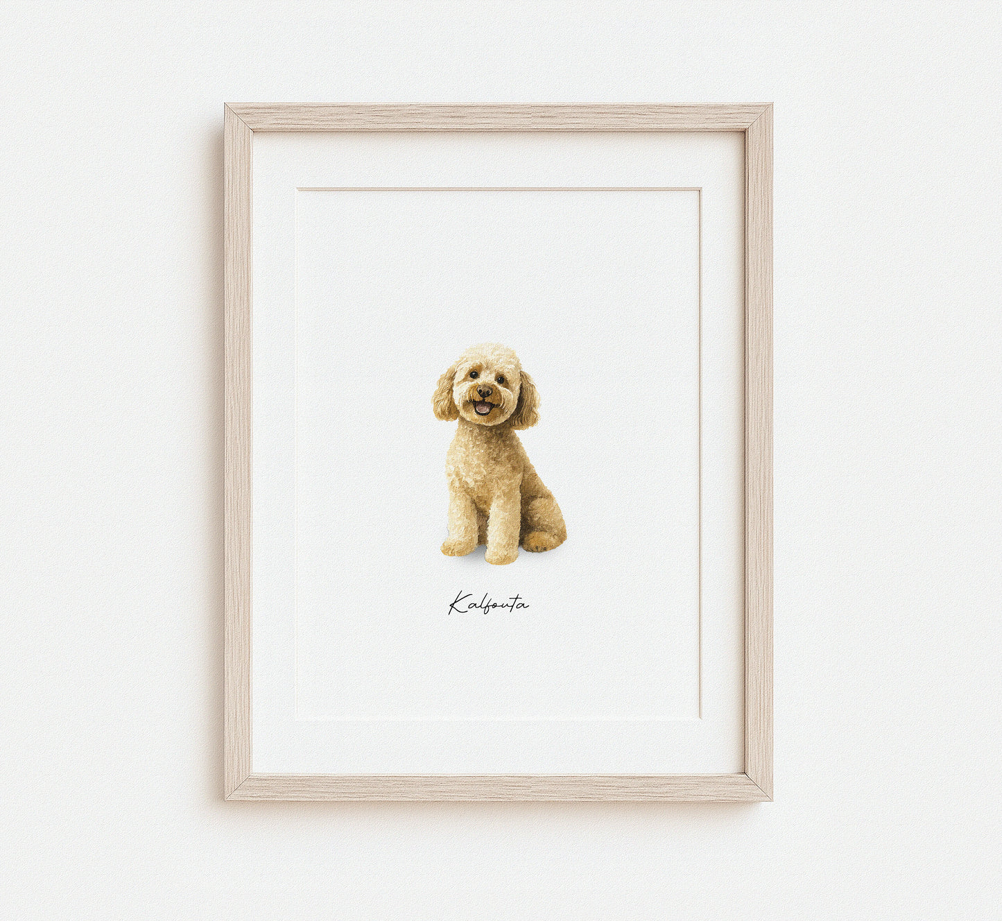Custom pet memorial watercolor painting