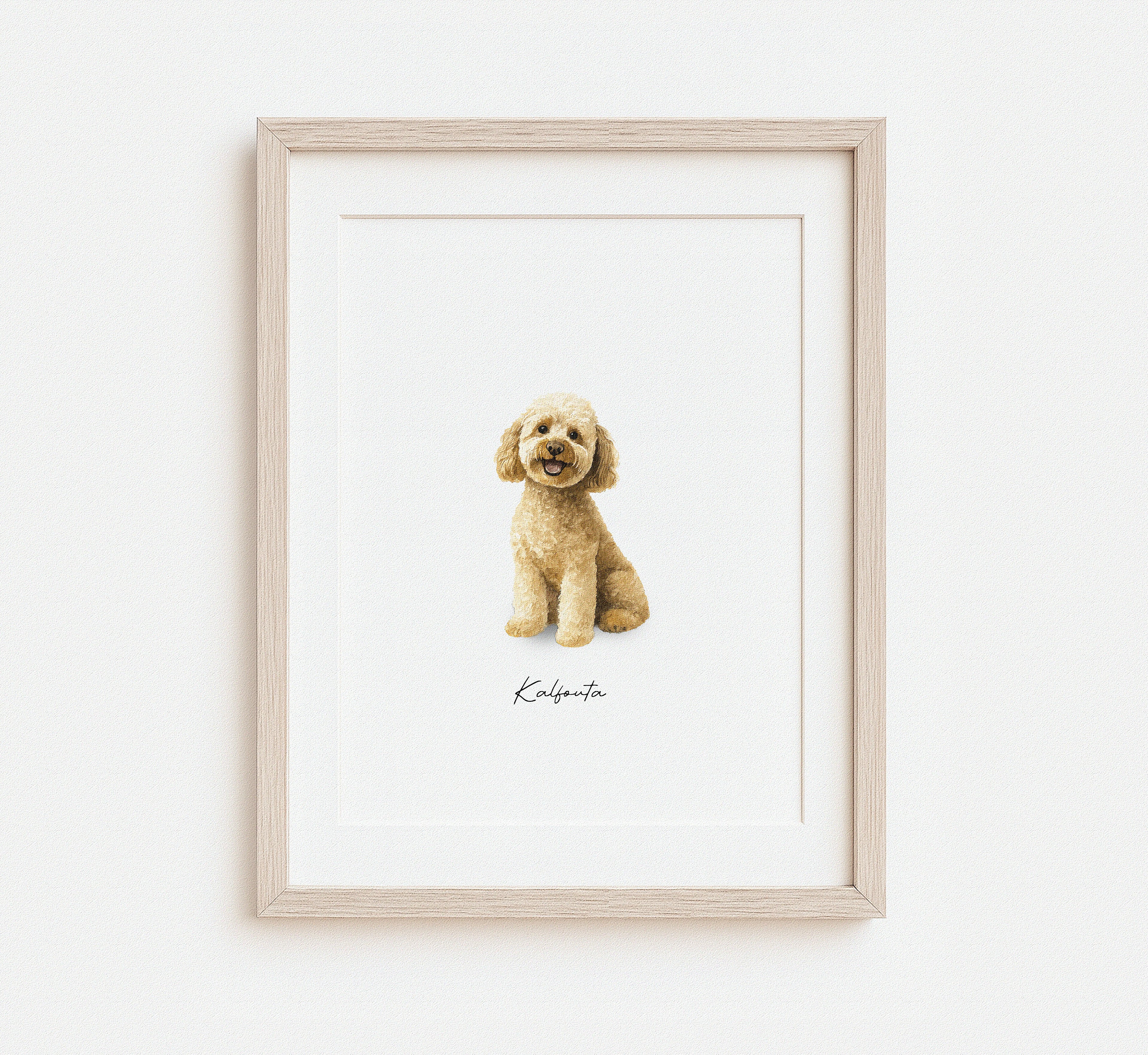 Custom pet memorial watercolor painting