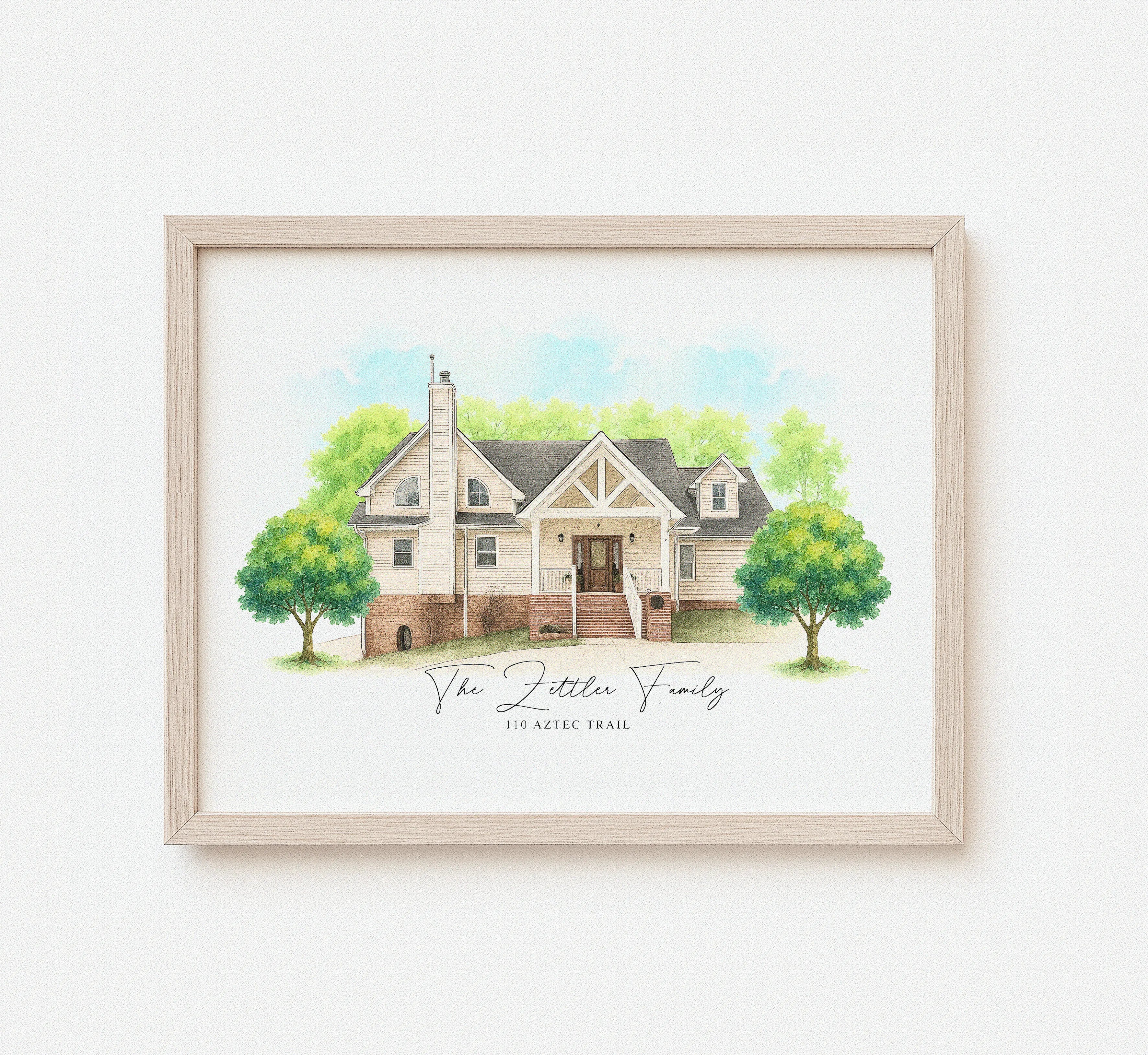 Custom home exterior showcasing a personalized house design with elegant architecture and modern features.