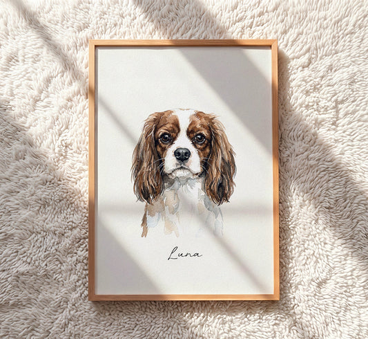 Custom Watercolor Pet Portrait From Photo — Digital Artwork