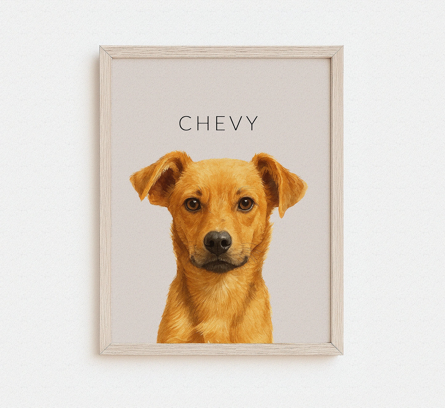 Digital watercolor pet illustration for memorial gift