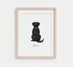 Back-View Watercolor Pet Portrait
